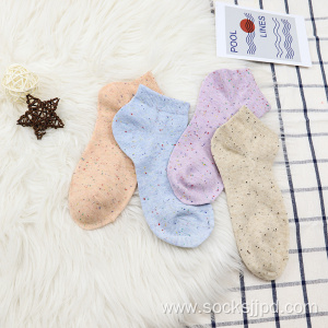 Yarn with color fiber circle cotton socks